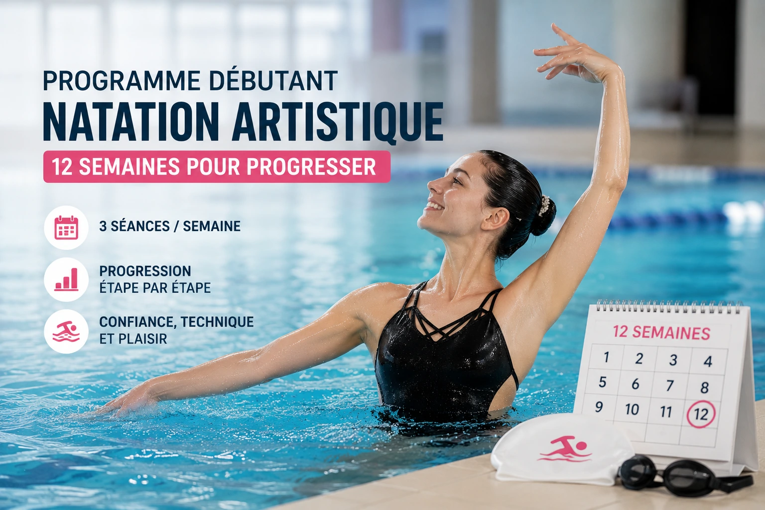 Programme débutant natation artistique : 12 semaines pour progresser (Guide 2026)