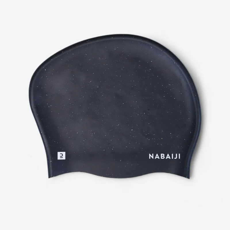 Bonnet de bain silicone cheveux longs Nabaiji Decathlon — natation artistique chignon volumineux
